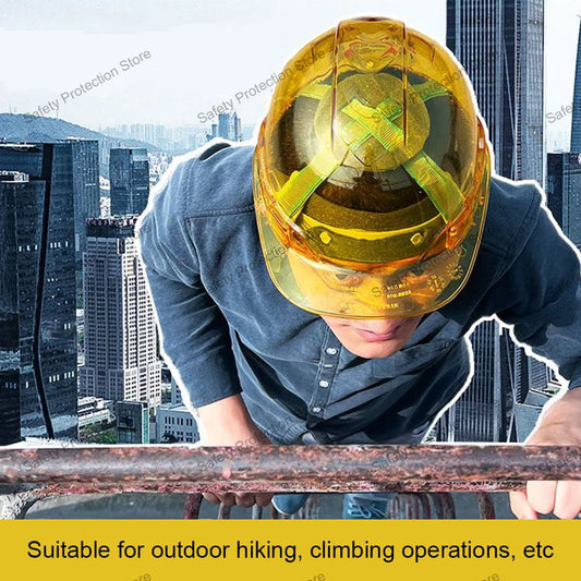 Construction Safety Helmet Worker Climbing Protective Transparent Vented Hard Hat Outdoor Workplace Head Protection Helmet
