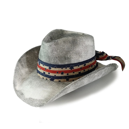 2025 Pentagram Retro Straw Hat for Women Men Curled Edge Vintage Western Cowboy Hat Summer Beach Sun Hat Sombrero Hombre