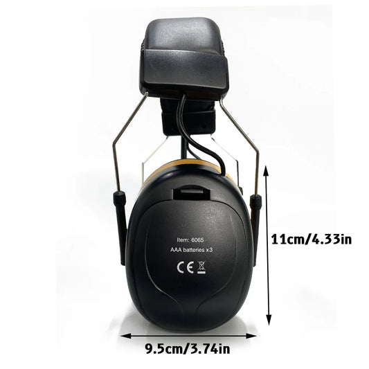 AM FM Radio Headphone Ear Protection Noise Reduction Earmuff Comfortable Hearing Protector with Digital Display