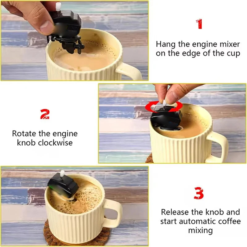 Boat Motor Coffee Stirrer Novelty Coffee Mixer Drink Mixing Gadget Home use Drink Stirrer for Coffee Lovers Kitchen Gadget