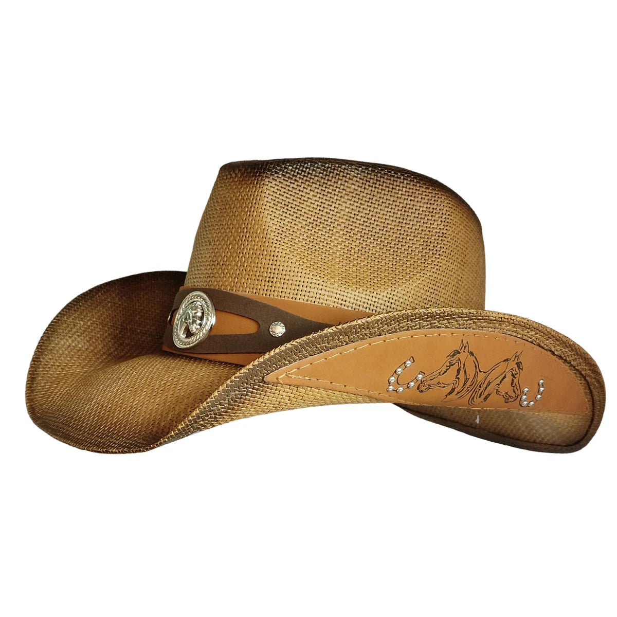 2025 Pentagram Retro Straw Hat for Women Men Curled Edge Vintage Western Cowboy Hat Summer Beach Sun Hat Sombrero Hombre