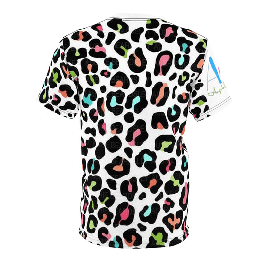 😇”Angel Sevenn skittle leopard” Unisex Cut & Sew Tee