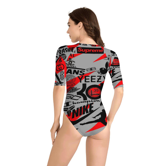 Women's Long Sleeve REMiX DesignEr One Piece Swimsuit
