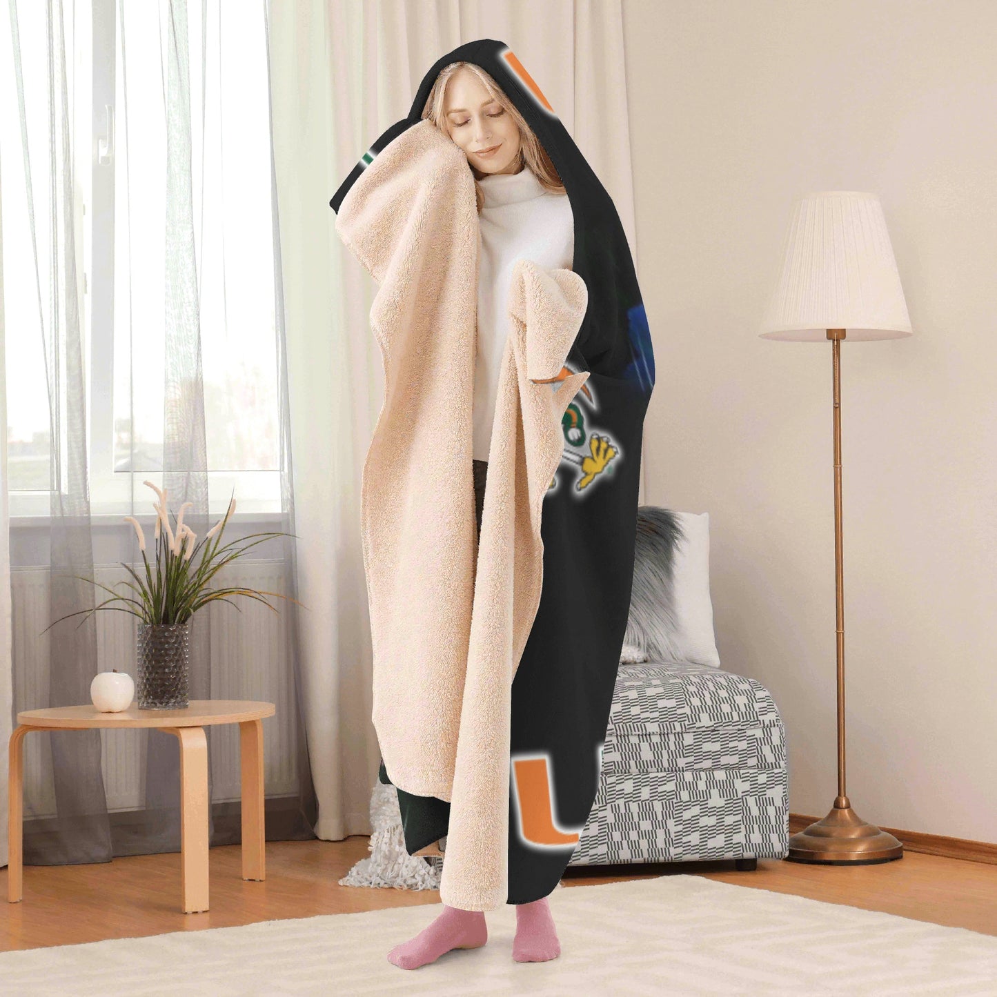 Miami U Hooded Blanket