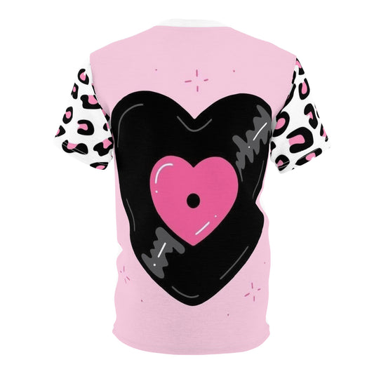 Angel Sevenn Leopard Sleeve Love Music Tee