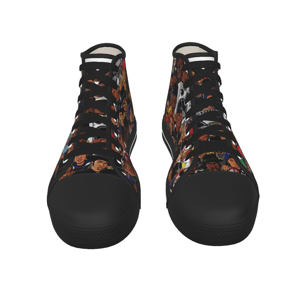 HiPHOP Black Sole Canvas Shoes