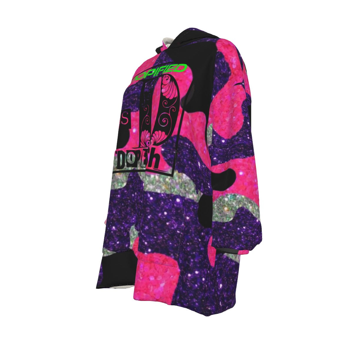 DOPIFIED Women's Large Plush Hoodie Blanket