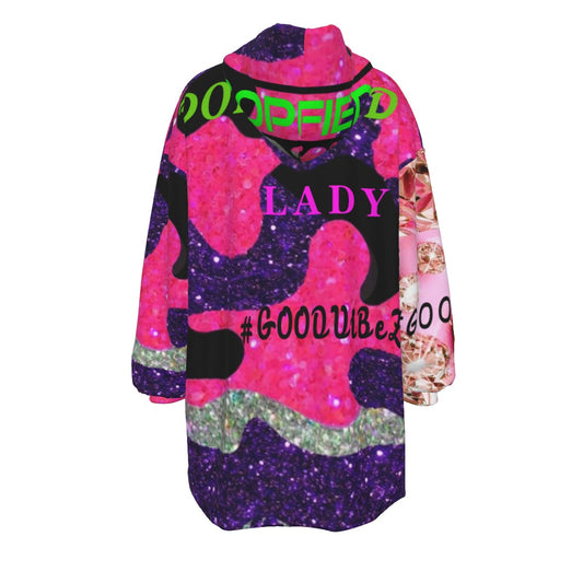 DOPIFIED Women's Large Plush Hoodie Blanket