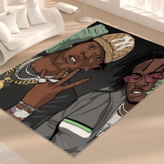 HipHop Foldable Rectangular Floor Mat