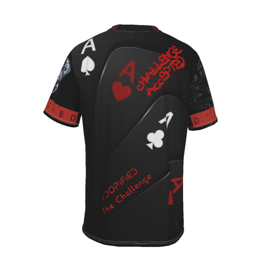 Challenge Accepted DOPiFiED Short Sleeve T-shirt with Neckline Tie