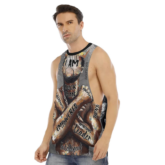 I AM DOPiFiED Men's O-neck Long Tank Top