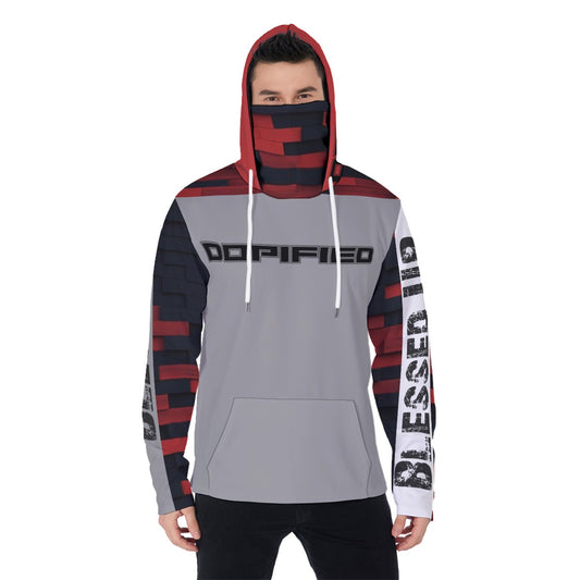 DOPiFiED Blessed UP Men's Pullover Hoodie With Mask