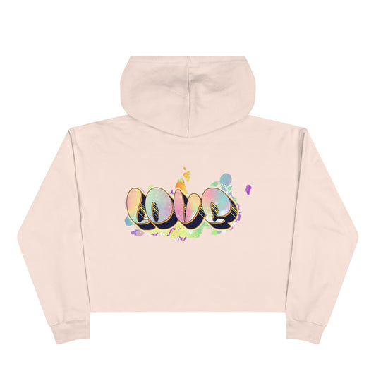 “Angel Seven Love”Crop Hoodie