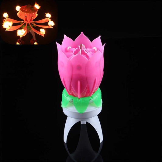 LED Musical Beautiful Lotus Flower Candles