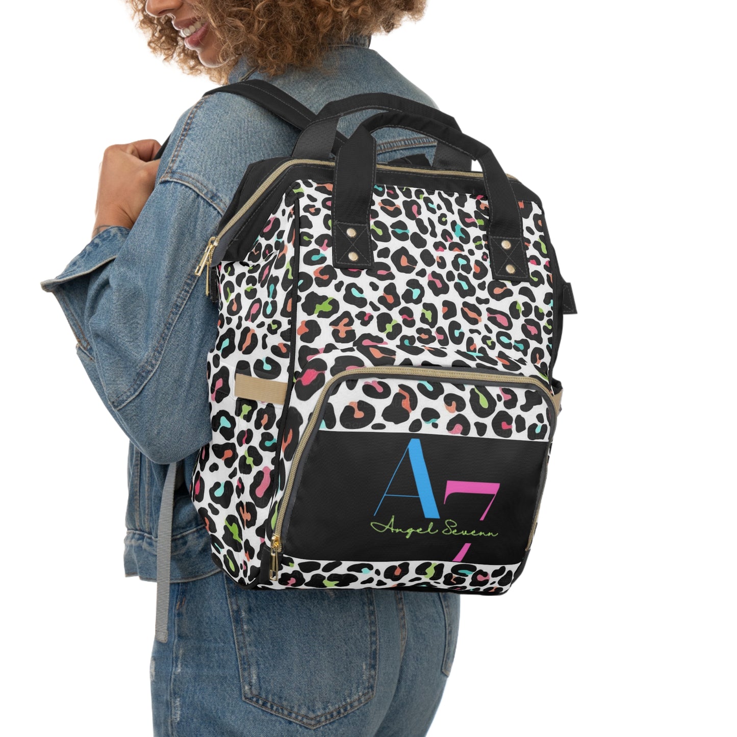 😇Angel Sevenn Leopard Fashion Multifunctional Diaper Backpack