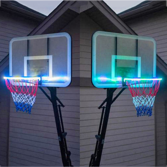 LED Basketball Hoop Light Basketball Rim Changing Induction Lamp Shoot Hoops Solar Light Playing At Night LED Strip Lamp