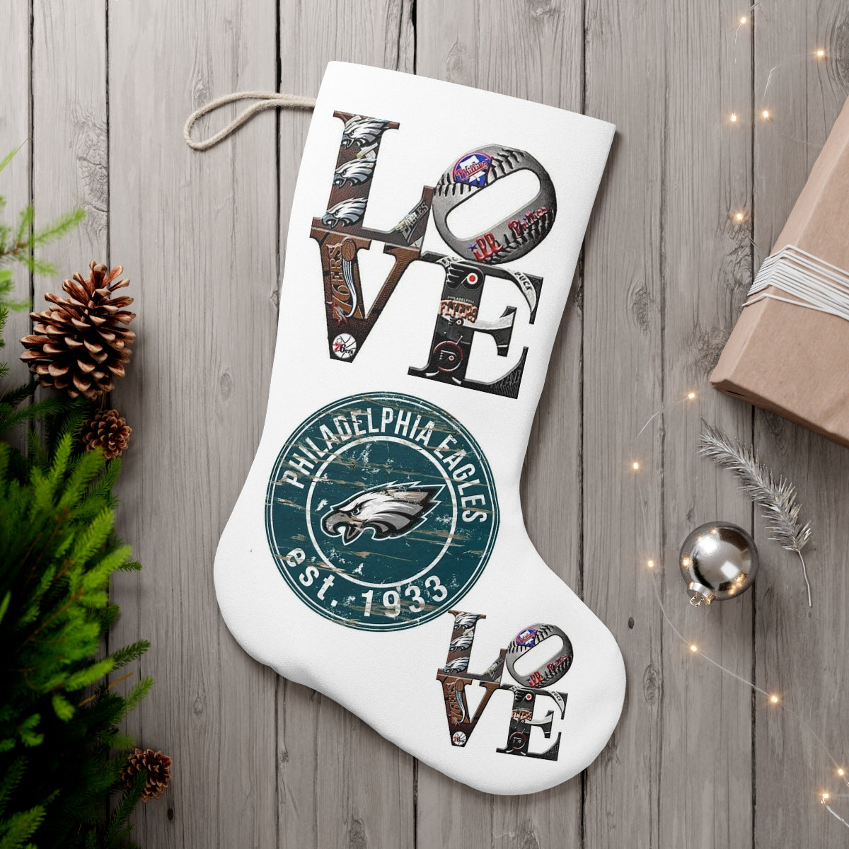 Philadelphia spirit Santa Stocking