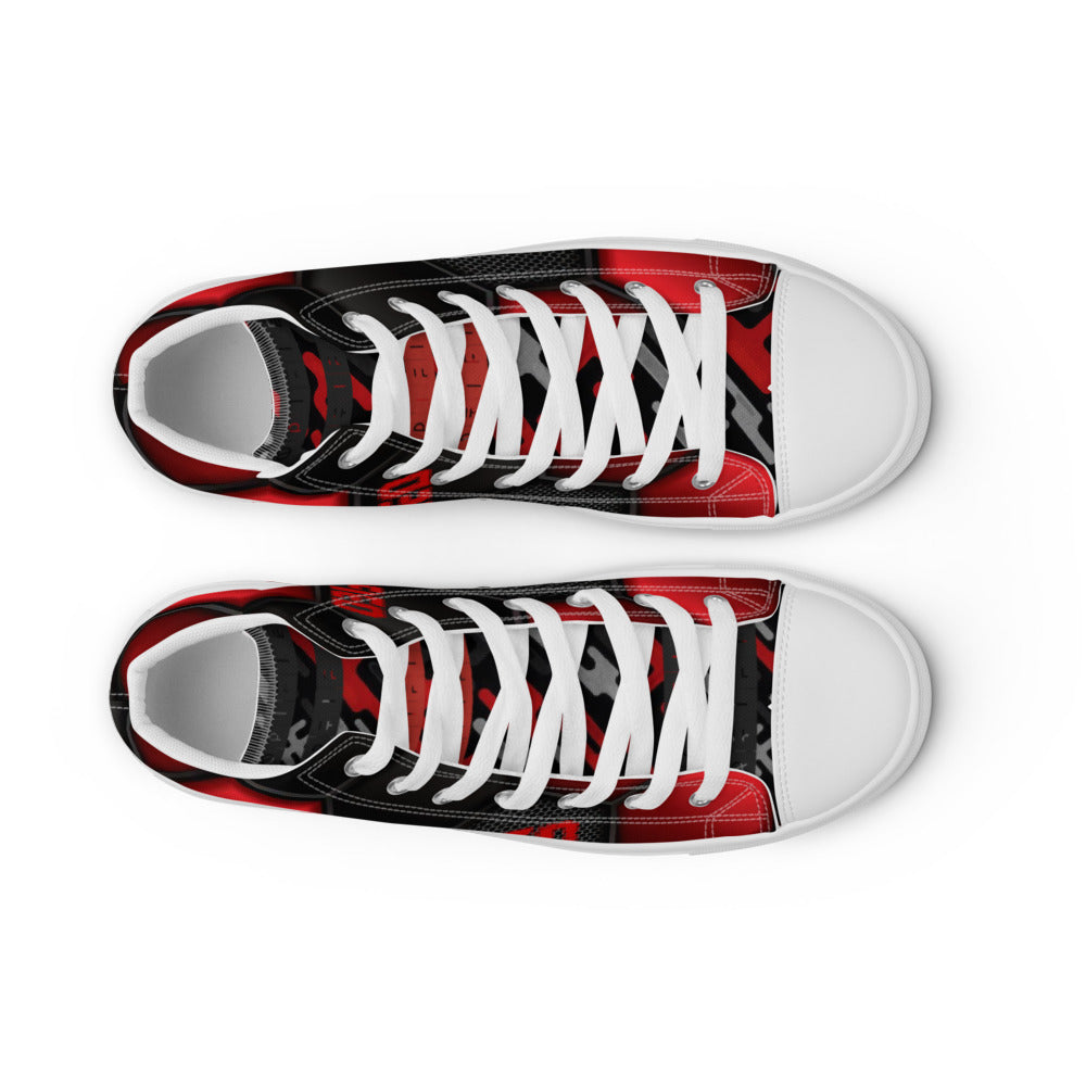 "DOPIFIED REDTron" Men’s high top canvas shoes