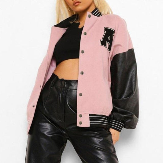Spring And Autumn Vibe Style Baseball Uniform New Bomber Jacket For Women Fashion Retro Clothes Streetwear Oversized Coat