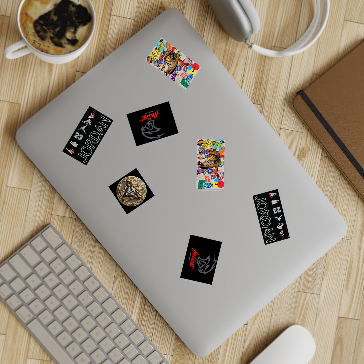 Jordan & Hellcat Holographic Sticker Sheet Pack — 10-Piece Decorative Decal Set