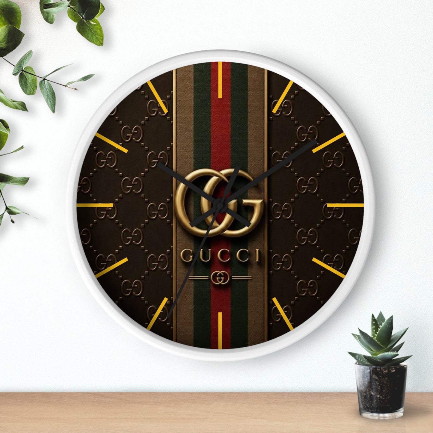 GG luxury brand wall Clock