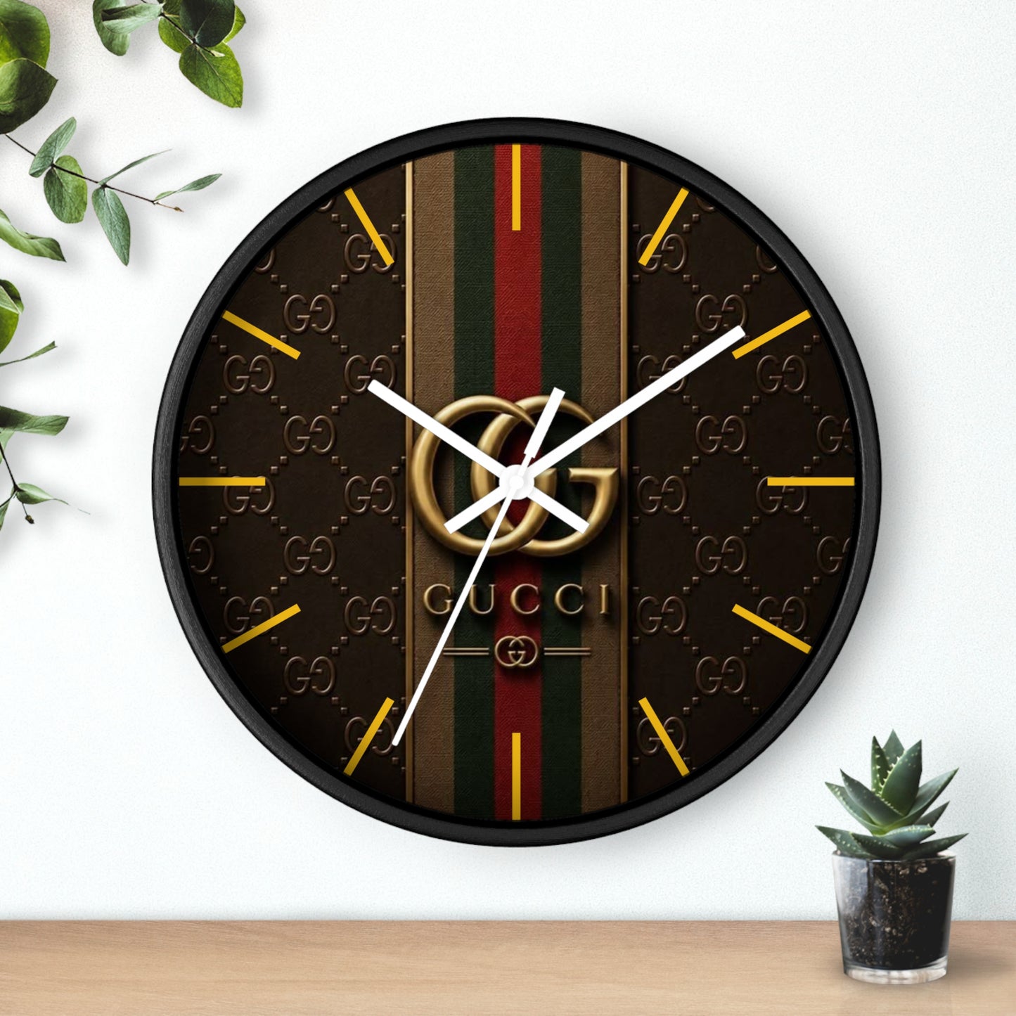 GG luxury brand wall Clock