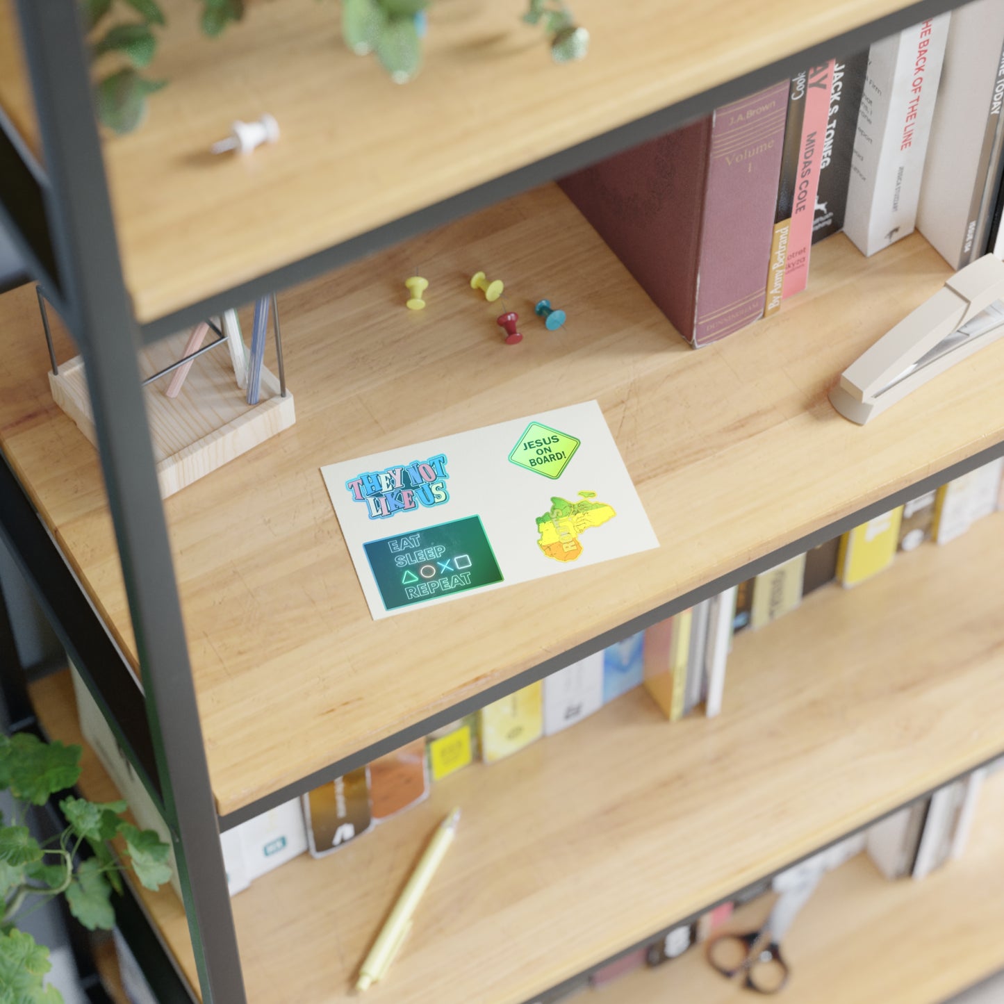 Sticker Sheet Pack — Retro Gaming, Rasta Roots, Christian 'Jesus On Board' & 'They Not Like Us' Designs