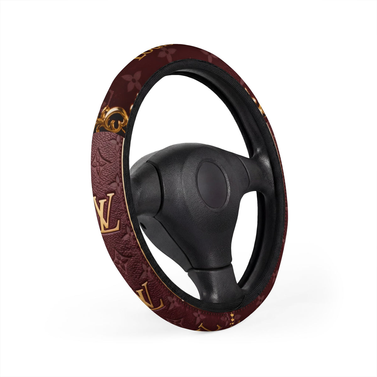 Luxury Brand LV Car Steering Wheel Cover