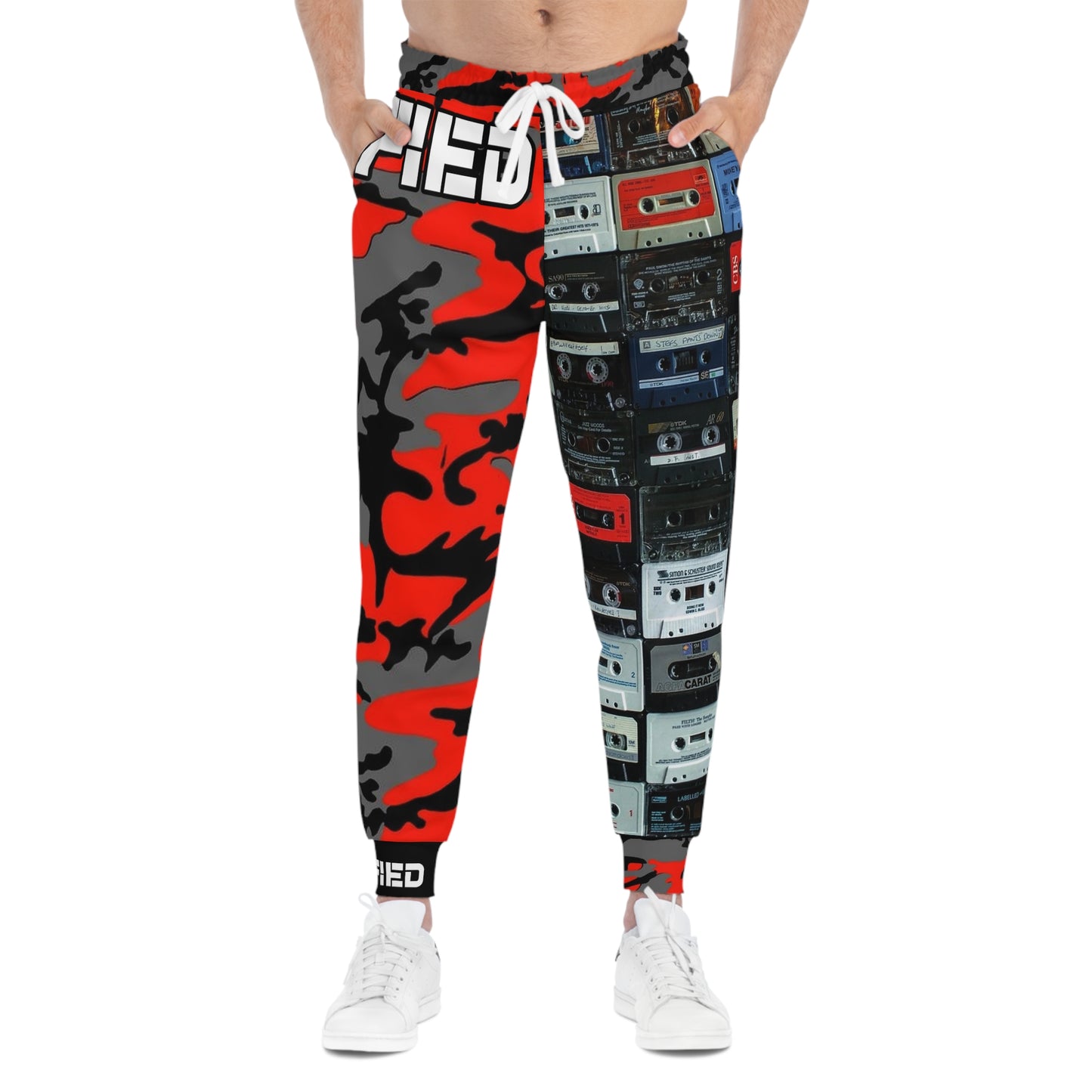 DOPiFiED “Red Camo Throwback Cassette” Athletic Joggers