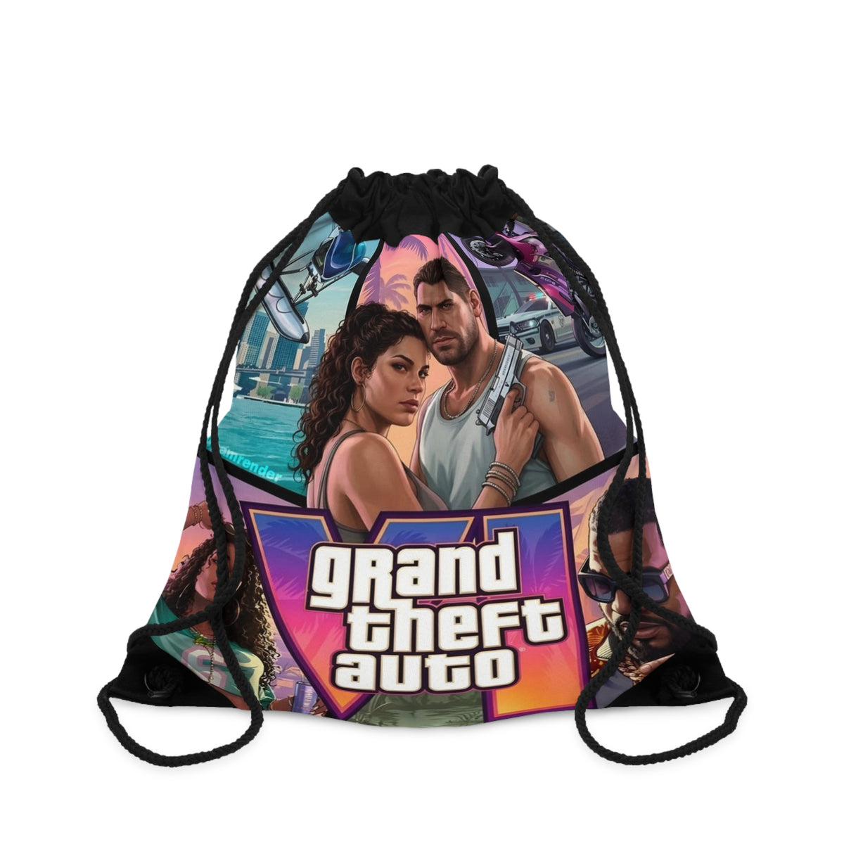 GTA Vice City Drawstring Bag