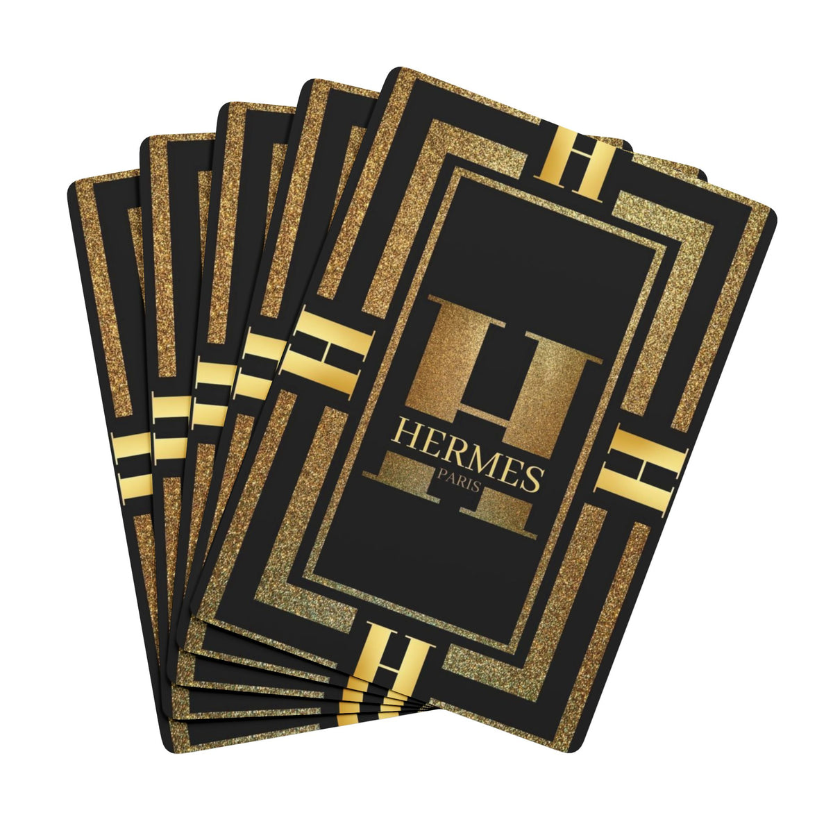 Luxury Brand Hermes Gold Poker Playing Cards