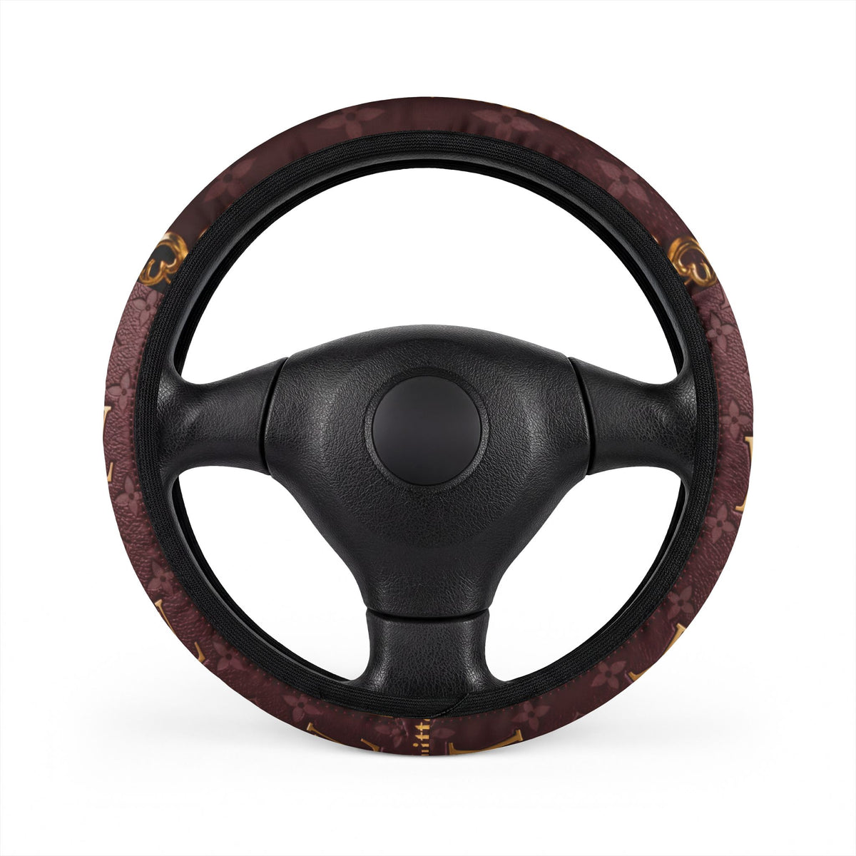 Luxury Brand LV Car Steering Wheel Cover