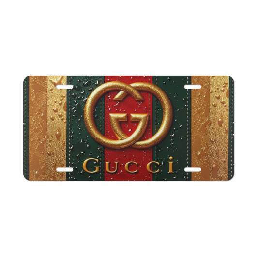 Luxury Logo Vanity Plate - Gold Emblem License Tag
