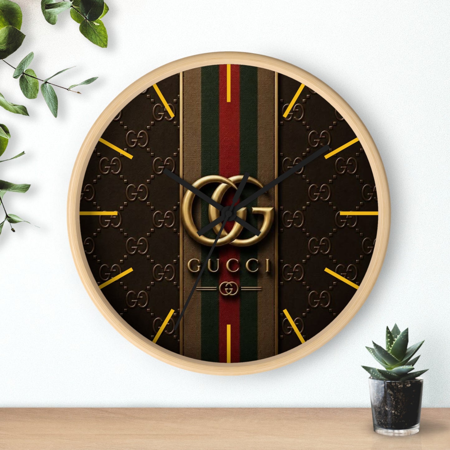 GG luxury brand wall Clock