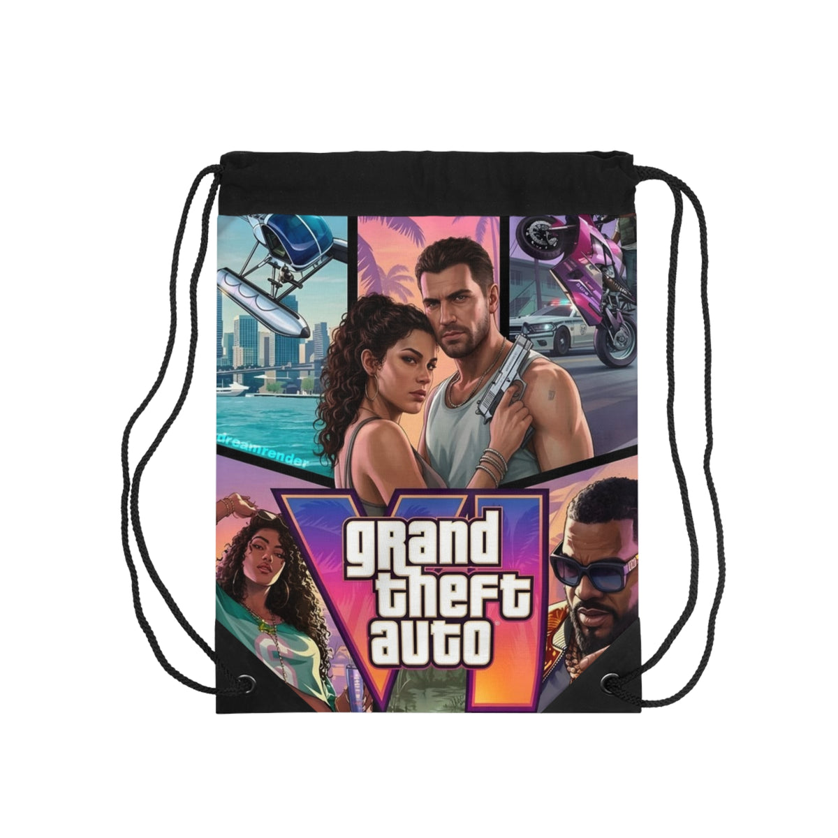 GTA Vice City Drawstring Bag