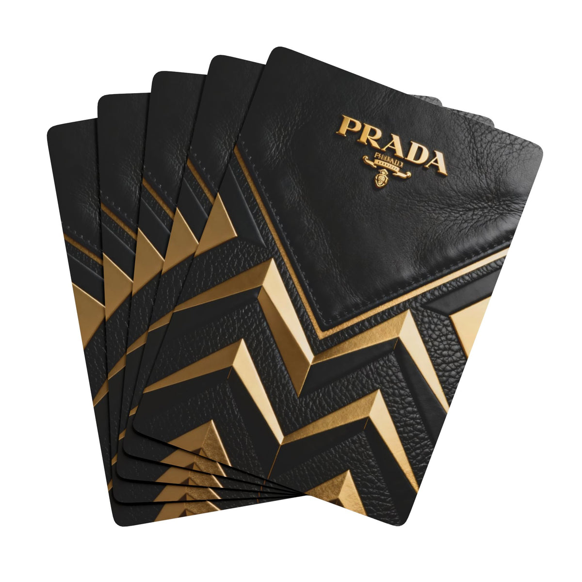 Luxury Brand Leather look  Prada Poker Playing Cards