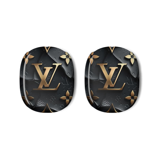 Luxury Monogram AirPod Max Case — Black & Gold LV Pattern