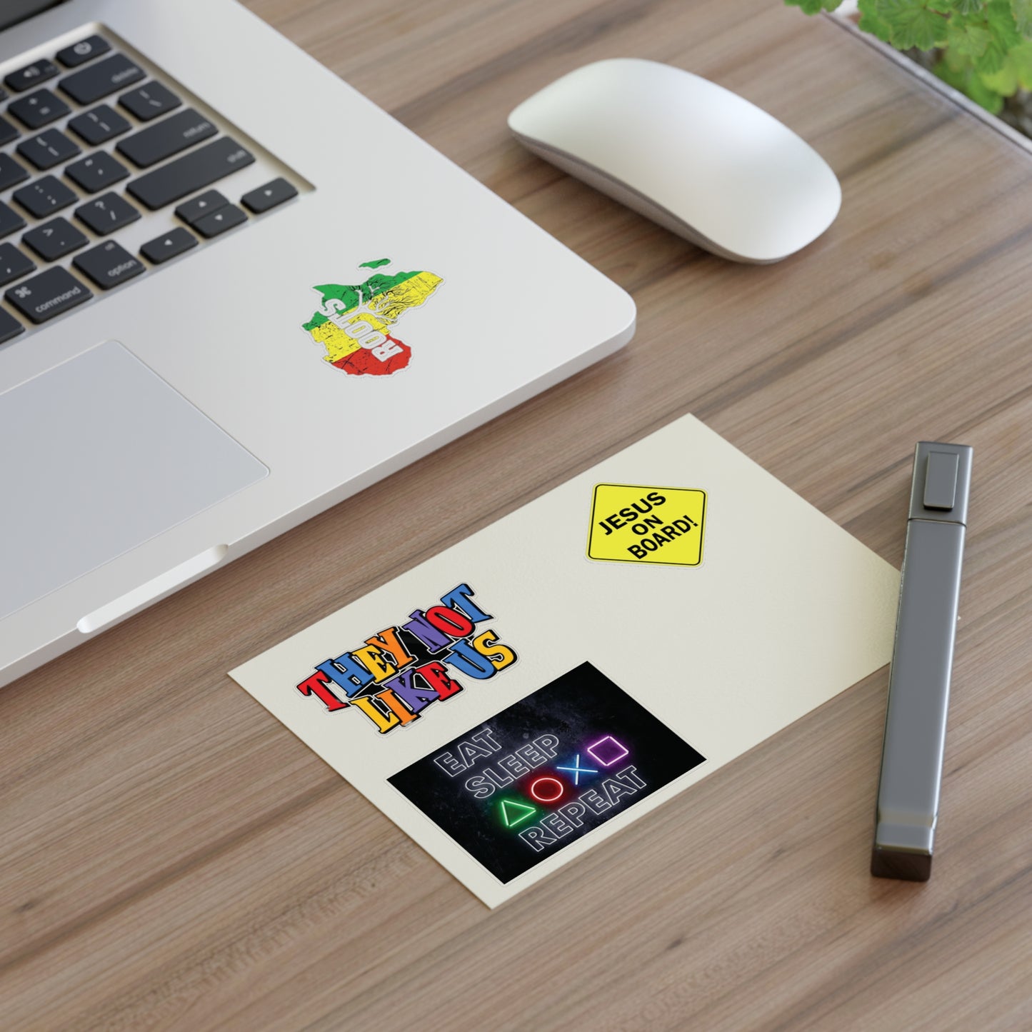Sticker Sheet Pack — Retro Gaming, Rasta Roots, Christian 'Jesus On Board' & 'They Not Like Us' Designs