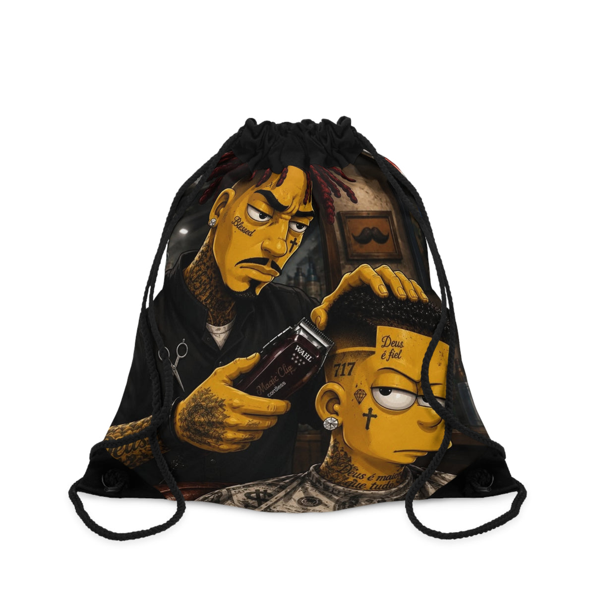 Black Bart Drawstring Bag