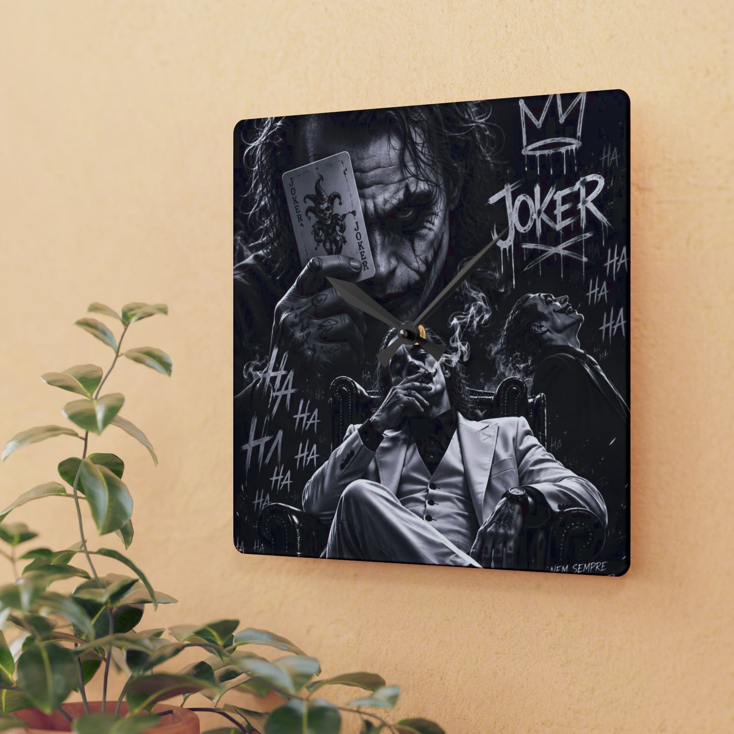 Da Joker Acrylic Wall Clock