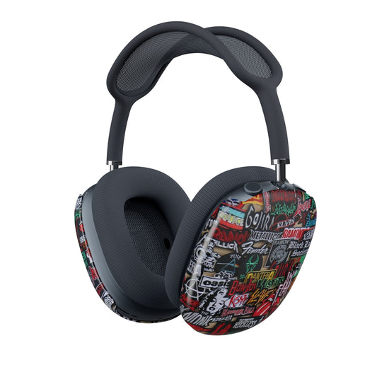 AirPods Max Case — Rock Band Sticker Collage Protective Covers