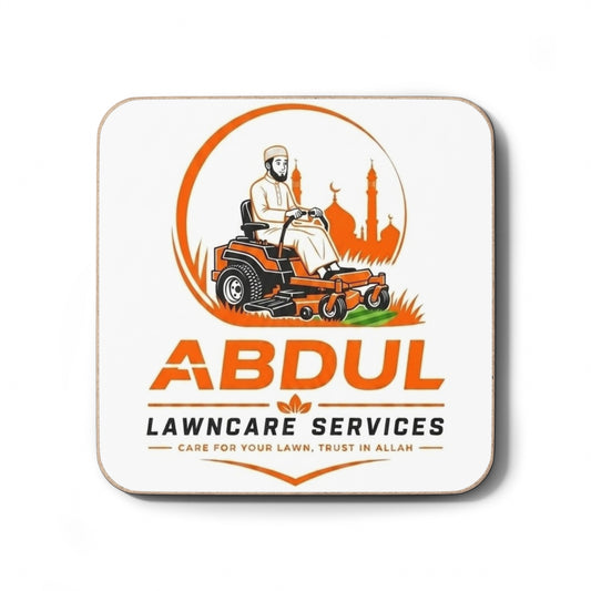 Abdul's Lawncare Hardboard Back Coaster