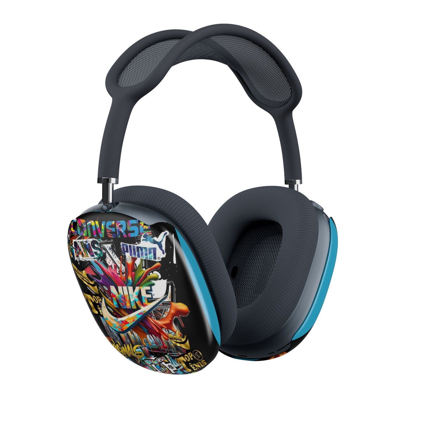 Graffiti Collage AirPod Max Case — Colorful Street Art Headphone Cover