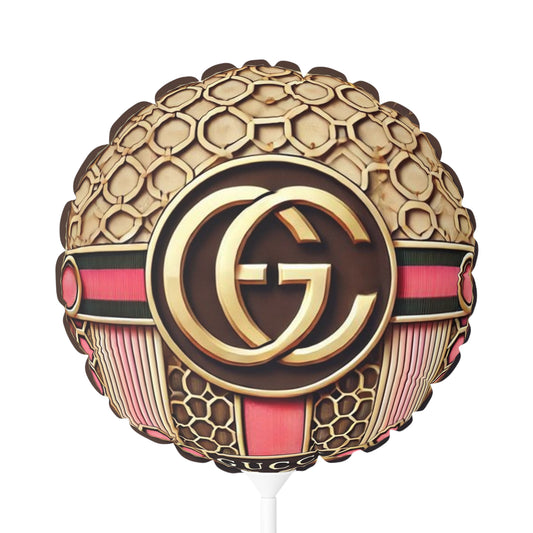 Luxury GG Gold Emblem 11" Round Balloon