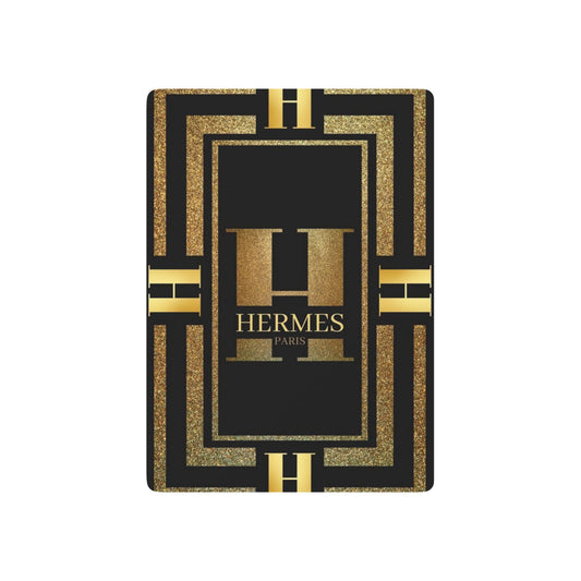 Luxury Brand Hermes Gold Poker Playing Cards