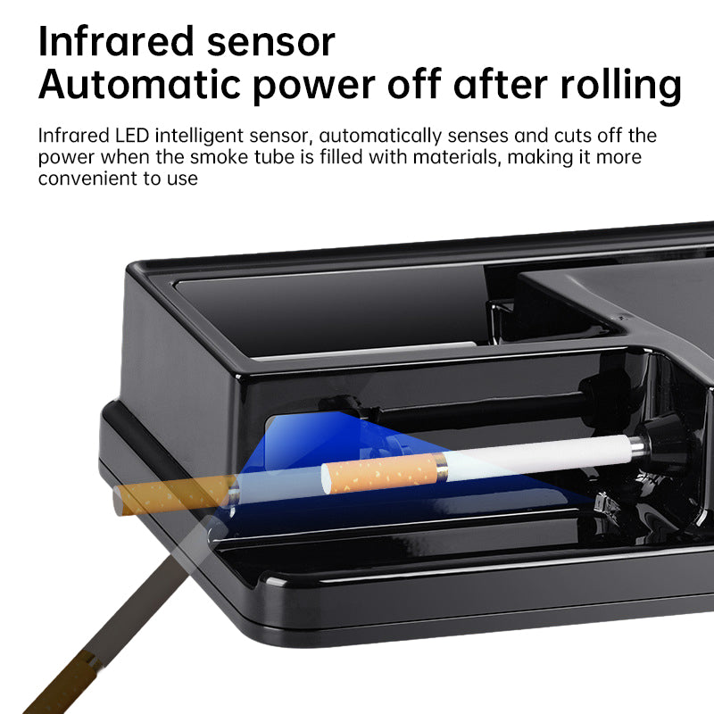 New 3-in-1 Auto Cigarette Rolling Machine – Electric, Smart Sensing, 6.5/8mm Tubes.