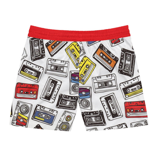 Men's “DOPiFiED Cassettes”Mid-Length Swim Shorts