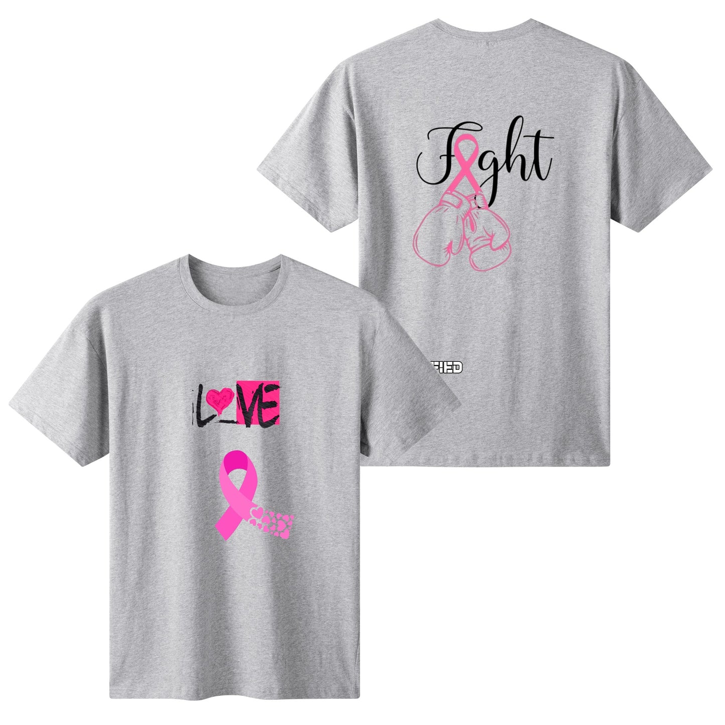 Sean Breed Breast Cancer 🎀Awarness Womens Pink L❤️VE Cotton T Shirt