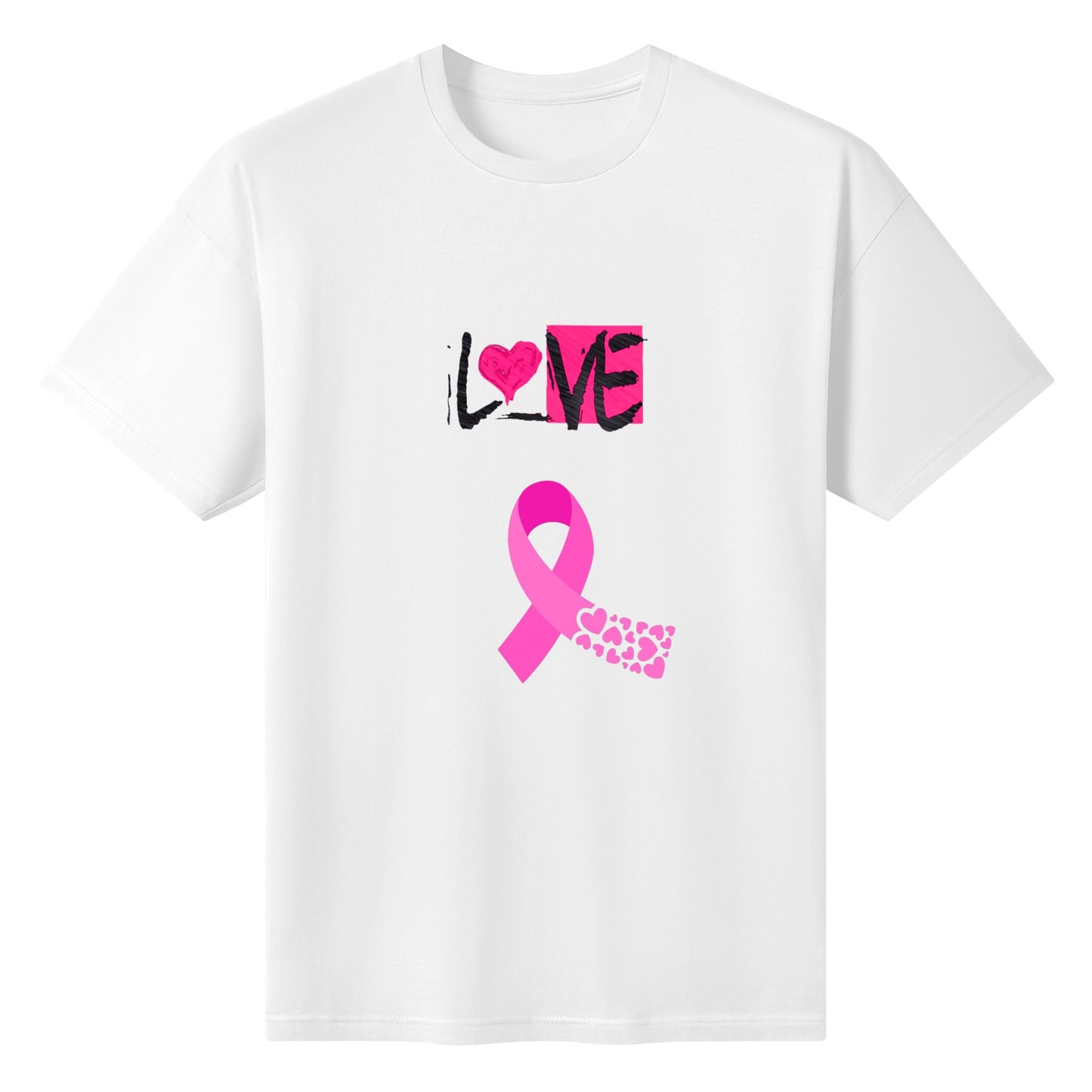 Sean Breed Breast Cancer 🎀Awarness Womens Pink L❤️VE Cotton T Shirt