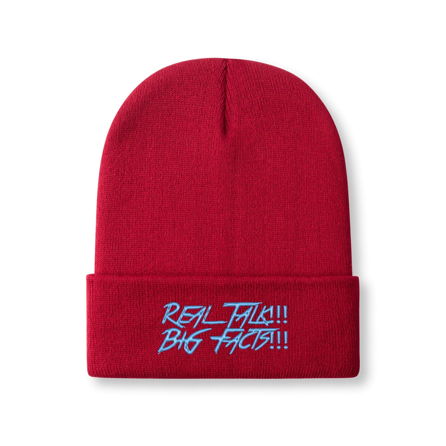 REAL TALK!!! BIG FACTS!!! Embroidered Knitted Hat